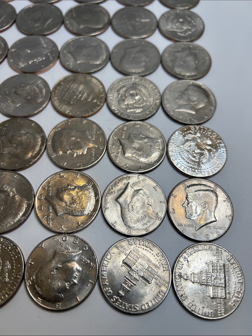 Large Estate Sale Kennedy Half Dollars Coin Lot Face Value $40 Coin Collection - Picture 7 of 7
